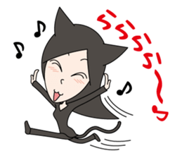 The black cat girl sticker #5387030
