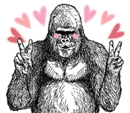 Gorilla gorilla gorilla 3 sticker #5387206