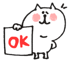 Memo of a cat and a rabbit and the bear sticker #5387996