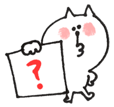 Memo of a cat and a rabbit and the bear sticker #5387999