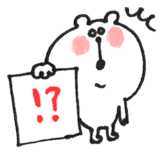 Memo of a cat and a rabbit and the bear sticker #5388015