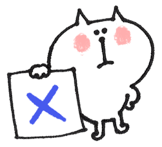 Memo of a cat and a rabbit and the bear sticker #5388022