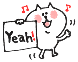 Memo of a cat and a rabbit and the bear sticker #5388028