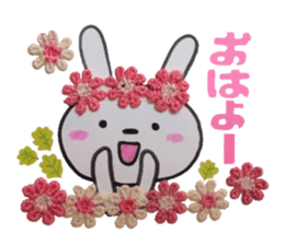 Rabbit of the flower garden sticker #5388356