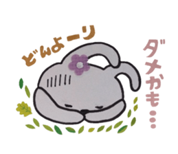 Rabbit of the flower garden sticker #5388364
