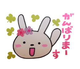 Rabbit of the flower garden sticker #5388367