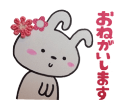 Rabbit of the flower garden sticker #5388368