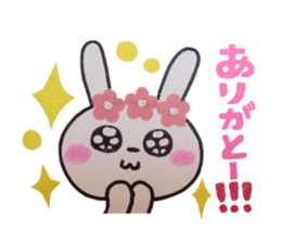 Rabbit of the flower garden sticker #5388371