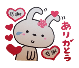 Rabbit of the flower garden sticker #5388372