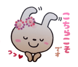 Rabbit of the flower garden sticker #5388374