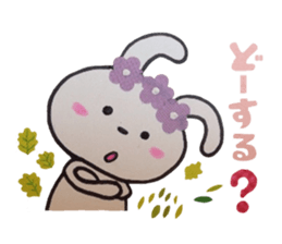 Rabbit of the flower garden sticker #5388379