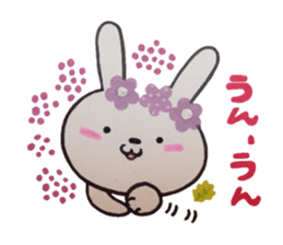 Rabbit of the flower garden sticker #5388381