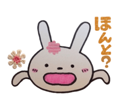 Rabbit of the flower garden sticker #5388386