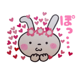 Rabbit of the flower garden sticker #5388387