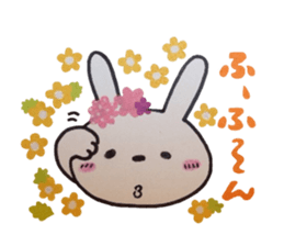 Rabbit of the flower garden sticker #5388388
