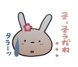 Rabbit of the flower garden sticker #5388392