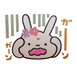 Rabbit of the flower garden sticker #5388393