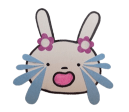 Rabbit of the flower garden sticker #5388395