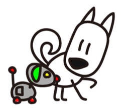 "Joe" the Sketch Dog & "Gabriel" the cat sticker #5388414