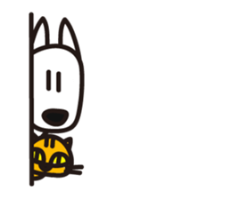 "Joe" the Sketch Dog & "Gabriel" the cat sticker #5388425