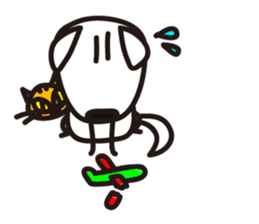 "Joe" the Sketch Dog & "Gabriel" the cat sticker #5388426