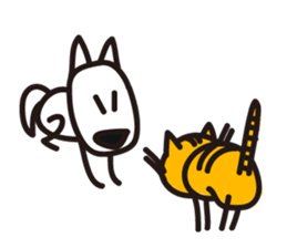 "Joe" the Sketch Dog & "Gabriel" the cat sticker #5388430