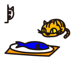 "Joe" the Sketch Dog & "Gabriel" the cat sticker #5388434