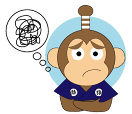 Samurai monkey"ayujiro" sticker #5388486