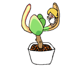 Fairy of succulent 2 sticker #5388843