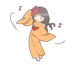 Daily life of kimono and me sticker #5389875
