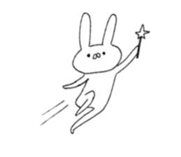 Annoying cute bunny sticker #5391162