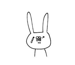 Annoying cute bunny sticker #5391169