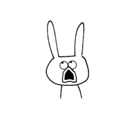 Annoying cute bunny sticker #5391170