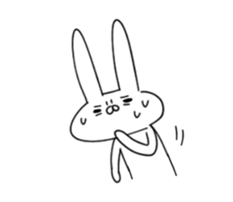 Annoying cute bunny sticker #5391189
