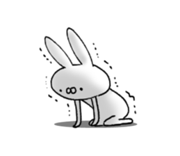 Annoying cute bunny sticker #5391192
