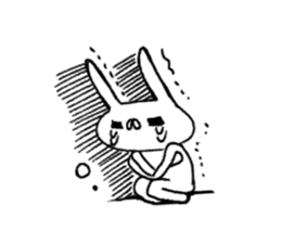 Annoying cute bunny sticker #5391193