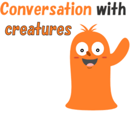 Conversation with creatures English sticker #5392276