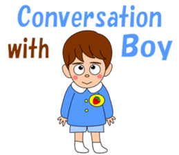 Conversation with boy English sticker #5392516