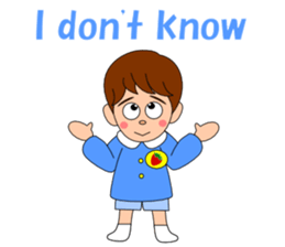 Conversation with boy English sticker #5392545