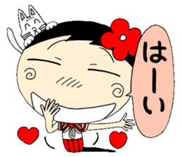 Kokeshi doll of school life 3rd sticker #5392891