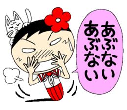 Kokeshi doll of school life 3rd sticker #5392892