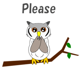 Conversation with Owl English sticker #5393123