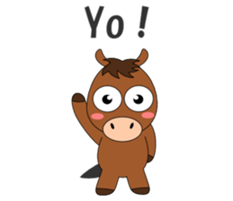 Conversation with horse English sticker #5393437