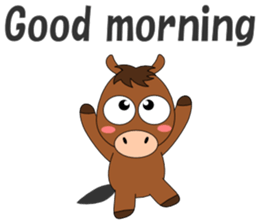 Conversation with horse English sticker #5393438