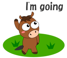 Conversation with horse English sticker #5393440