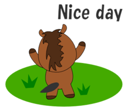 Conversation with horse English sticker #5393441