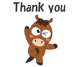 Conversation with horse English sticker #5393443