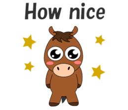 Conversation with horse English sticker #5393446