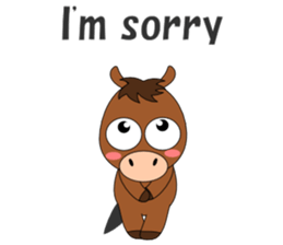 Conversation with horse English sticker #5393448