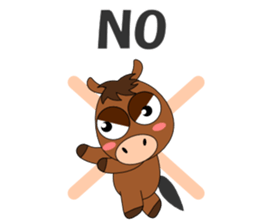 Conversation with horse English sticker #5393453